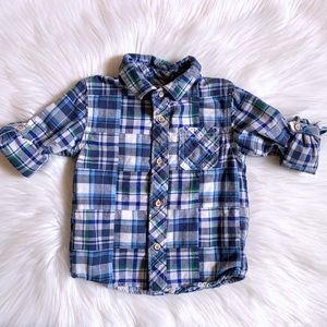 OshKosh Flannel Button Down Collared Shirt